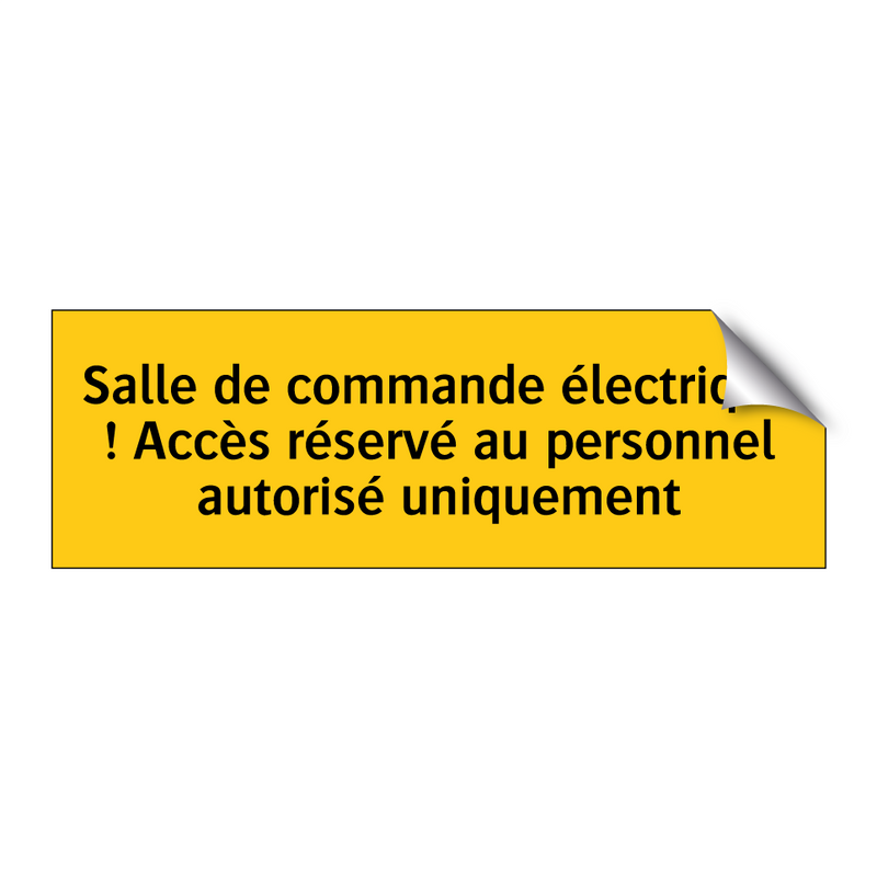 Salle de commande électrique ! Accès réservé au personnel autorisé uniquement