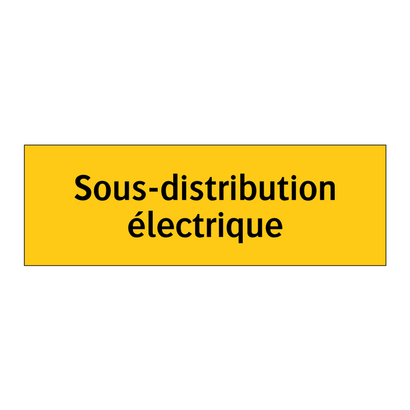 Sous-distribution électrique