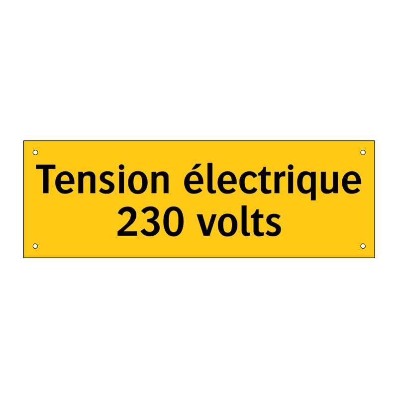 Tension électrique 230 volts