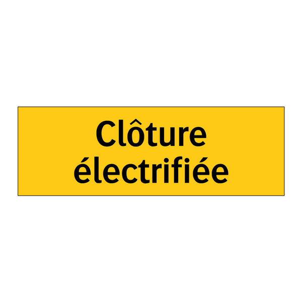 Clôture électrifiée