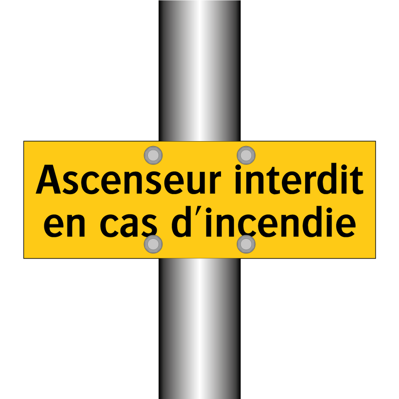 Ascenseur interdit en cas d'incendie