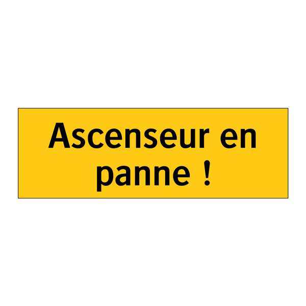 Ascenseur en panne !