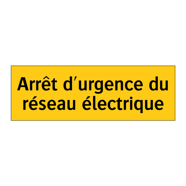Arrêt d'urgence du réseau électrique