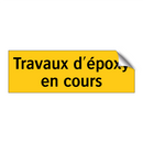 Travaux d'époxy en cours
