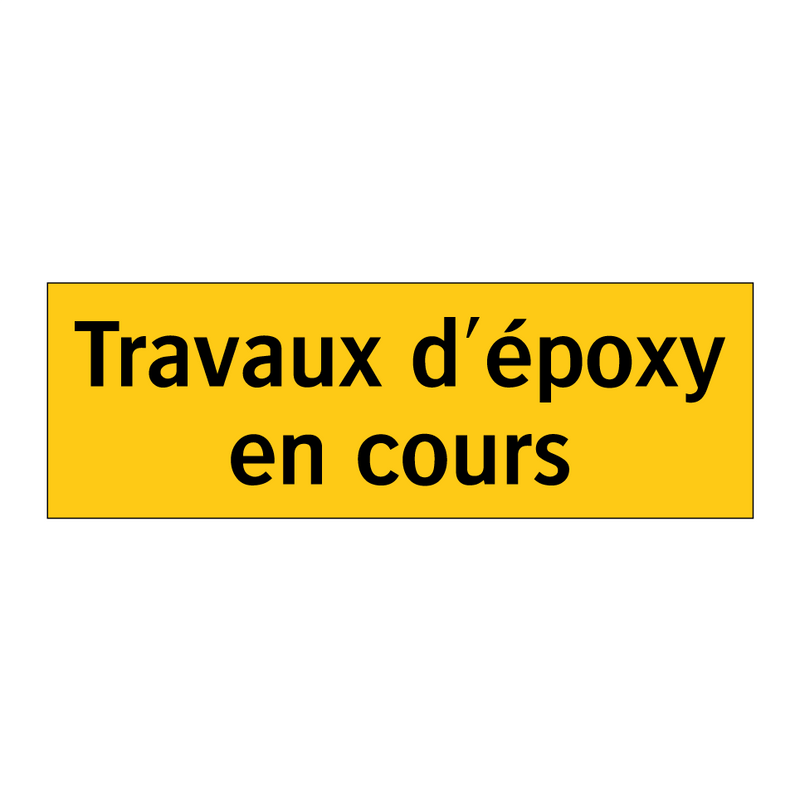 Travaux d'époxy en cours