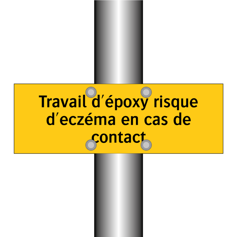 Travail d'époxy risque d'eczéma en cas de contact