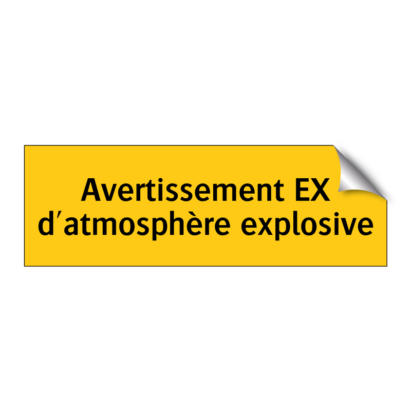 Avertissement EX d'atmosphère explosive