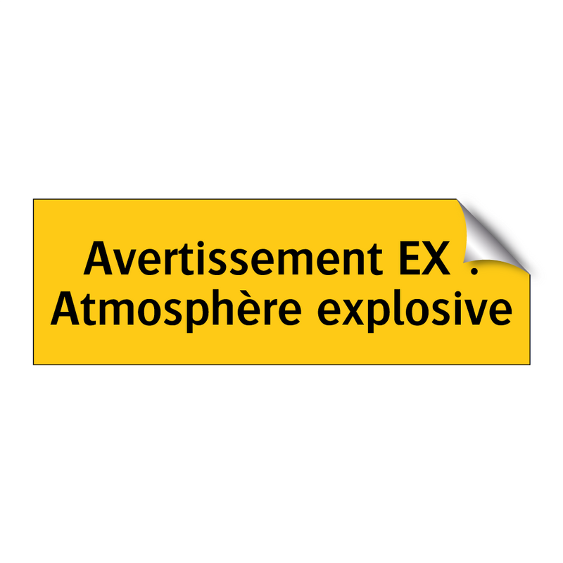 Avertissement EX : Atmosphère explosive