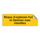 Risque d'explosion Fumer et flammes nues interdites