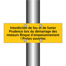 Interdiction de feu et de fumer Prudence lors du démarrage des moteurs Risque d'empoisonnement ! Portes ouvertes