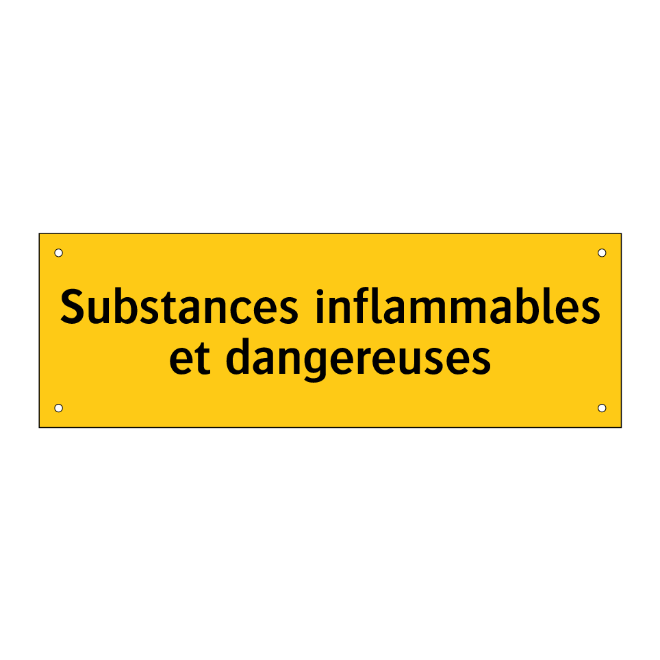 Substances inflammables et dangereuses