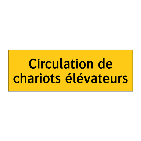 Circulation de chariots élévateurs