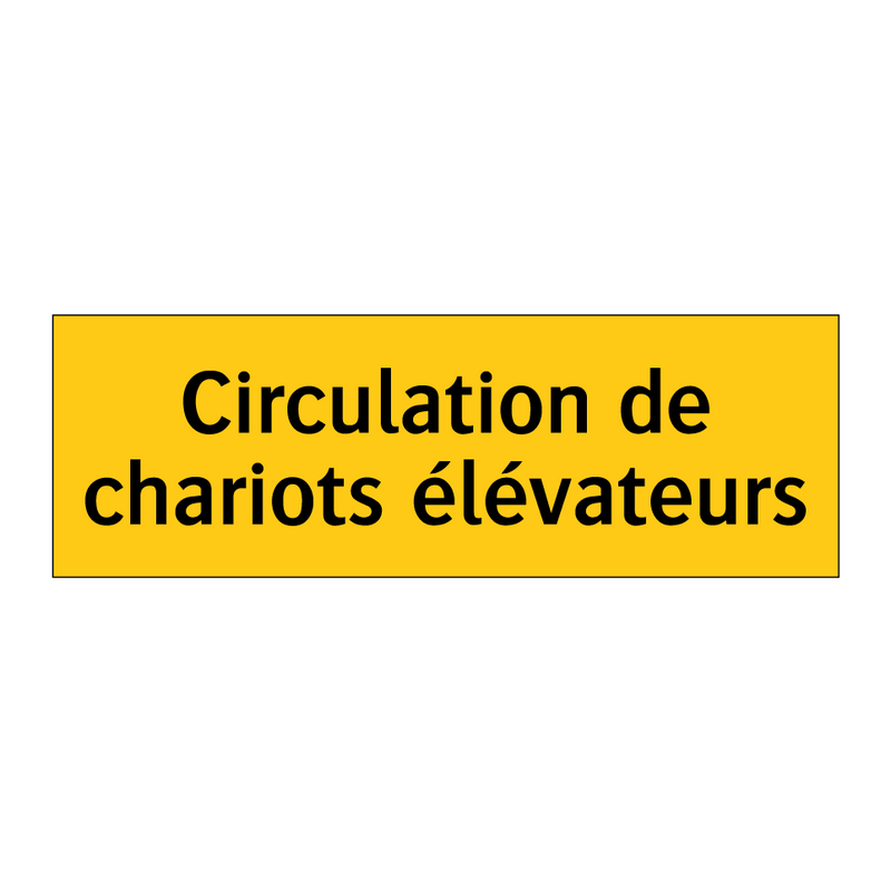 Circulation de chariots élévateurs