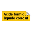 Acide formique liquide corrosif