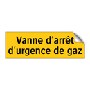 Vanne d'arrêt d'urgence de gaz