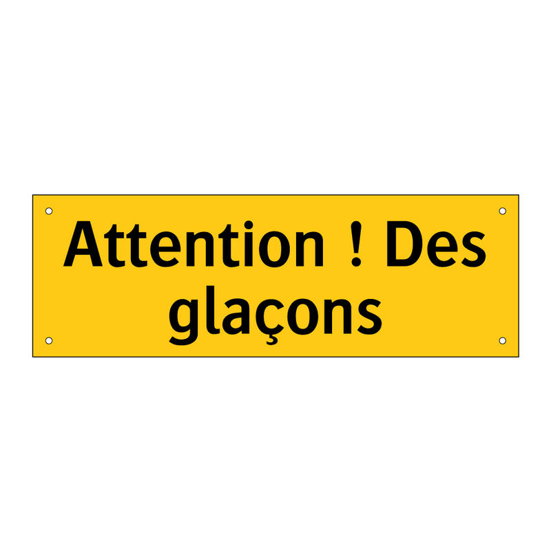 Attention ! Des glaçons