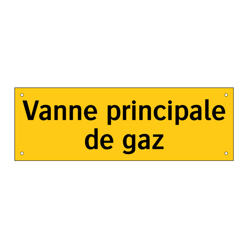 Vanne principale de gaz