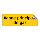 Vanne principale de gaz