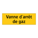 Vanne d'arrêt de gaz