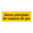 Vanne principale de coupure de gaz
