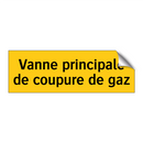 Vanne principale de coupure de gaz