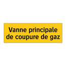 Vanne principale de coupure de gaz