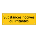 Substances nocives ou irritantes