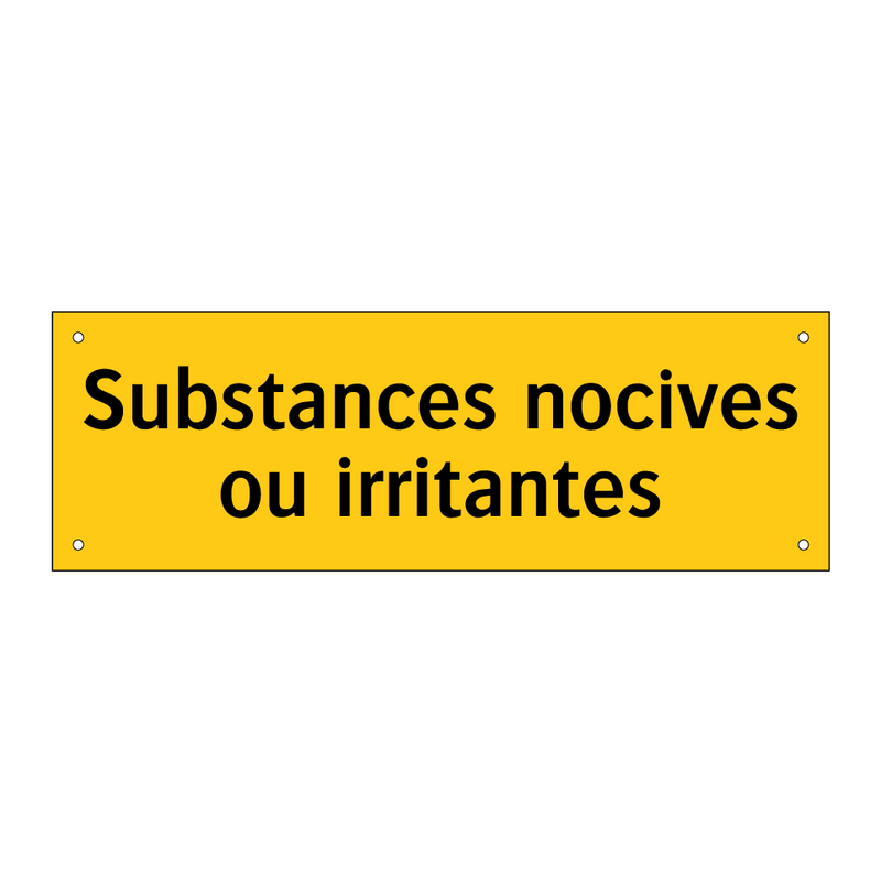 Substances nocives ou irritantes