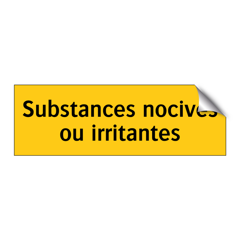 Substances nocives ou irritantes