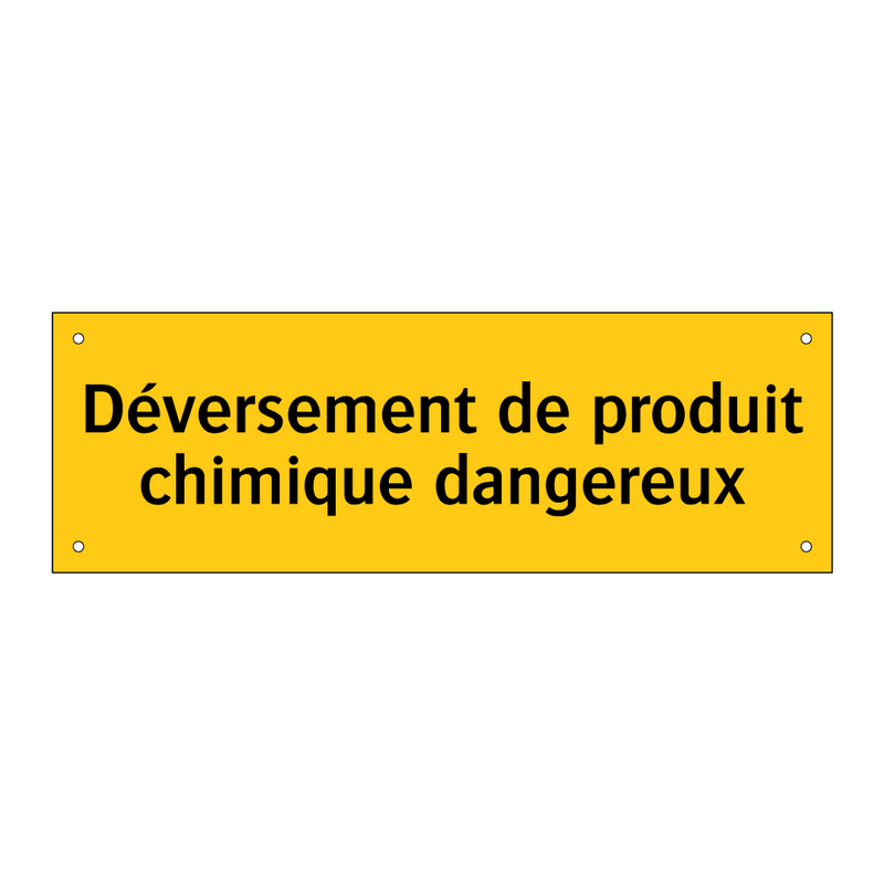 Déversement de produit chimique dangereux