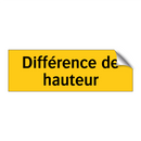 Différence de hauteur