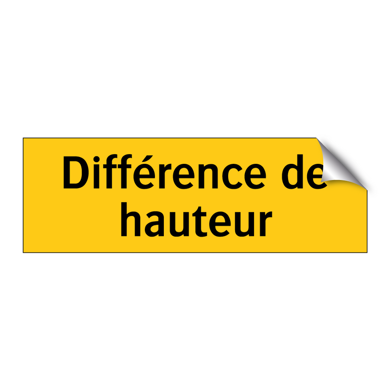 Différence de hauteur