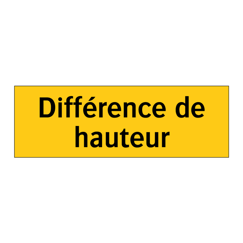 Différence de hauteur