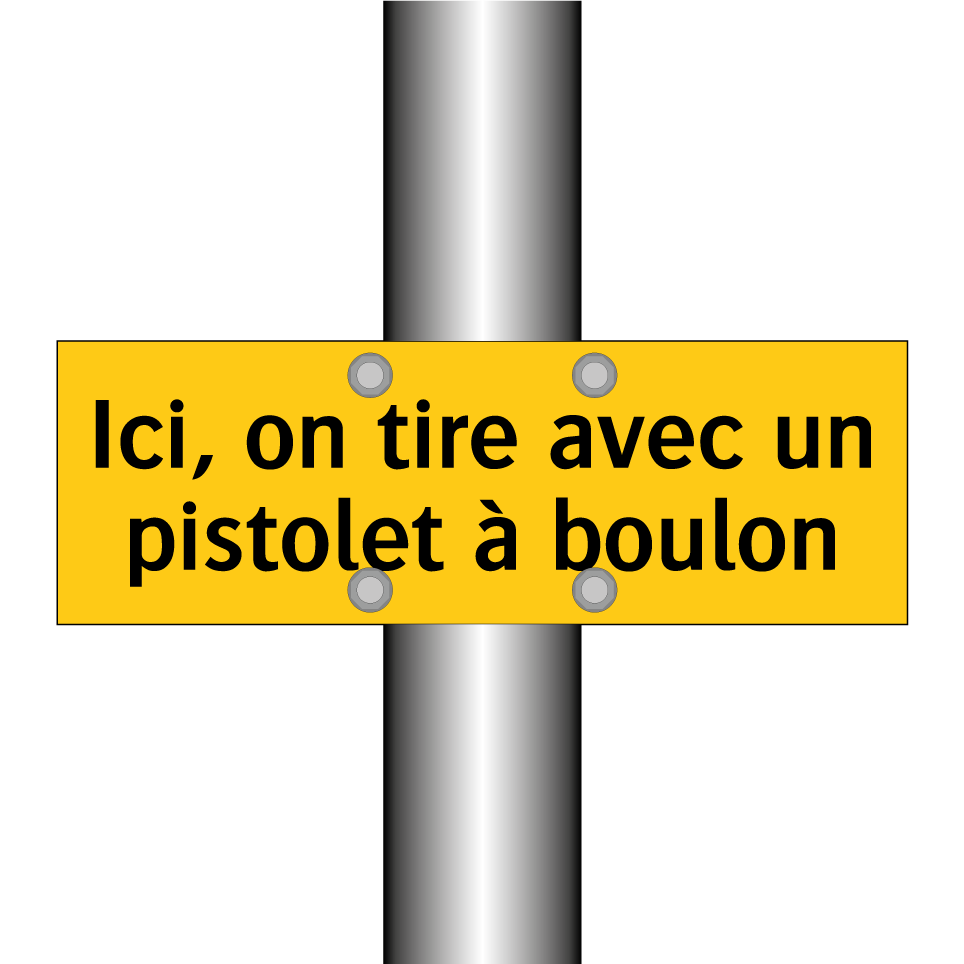 Ici, on tire avec un pistolet à boulon