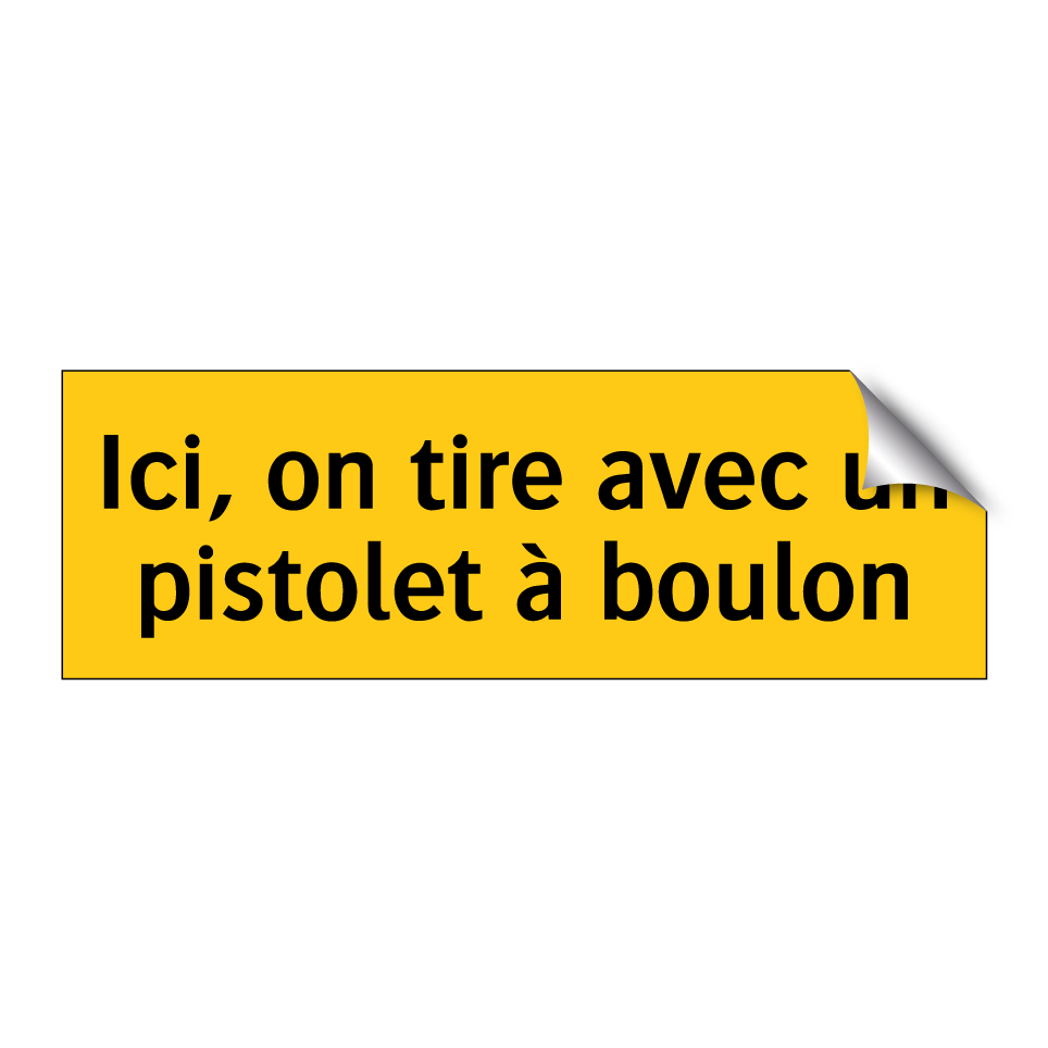 Ici, on tire avec un pistolet à boulon