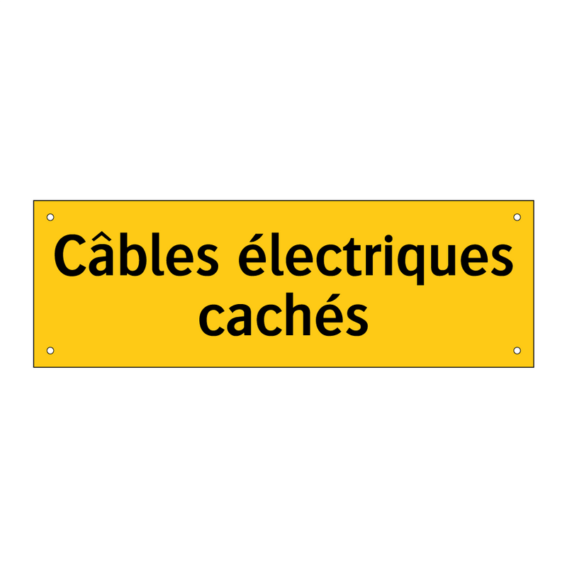 Câbles électriques cachés