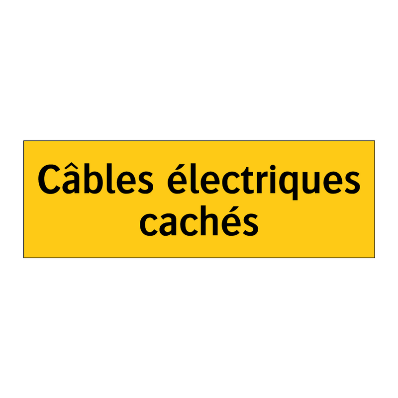 Câbles électriques cachés