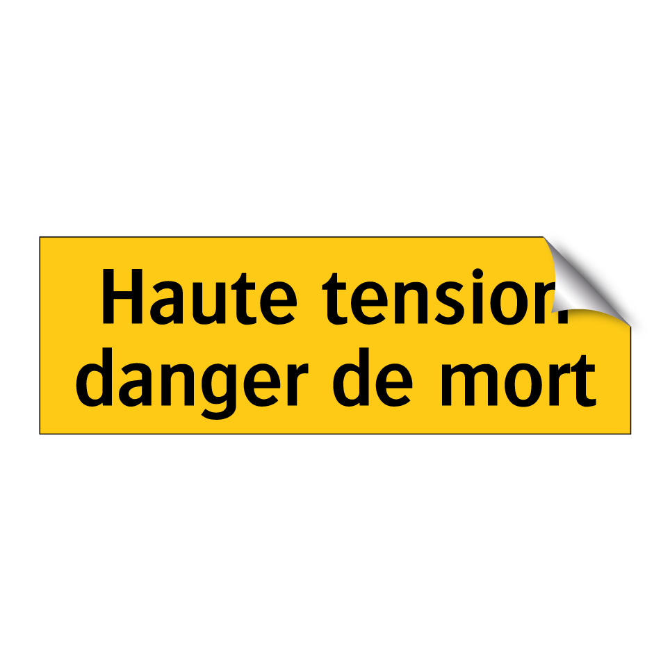 Haute tension danger de mort