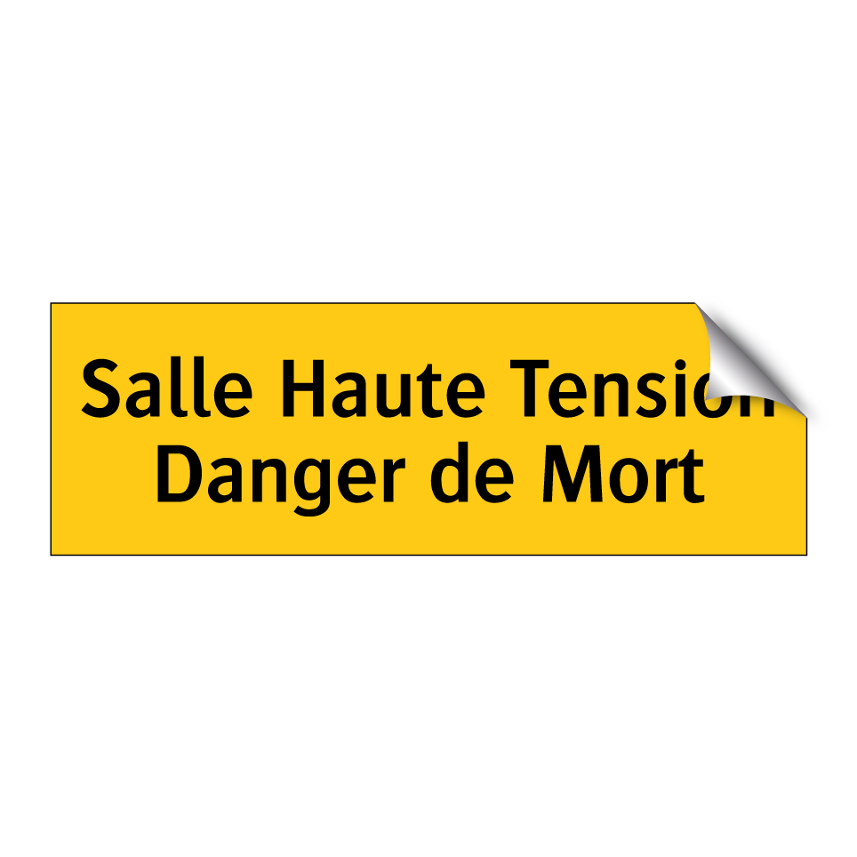 Salle Haute Tension Danger de Mort