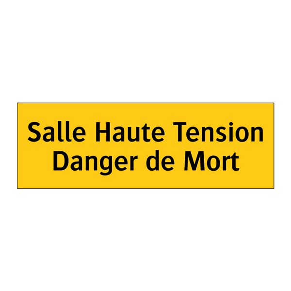 Salle Haute Tension Danger de Mort
