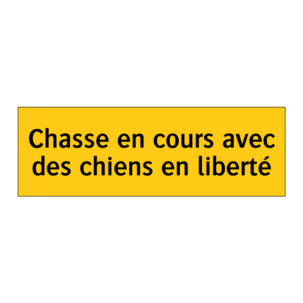 Chasse en cours avec des chiens en liberté