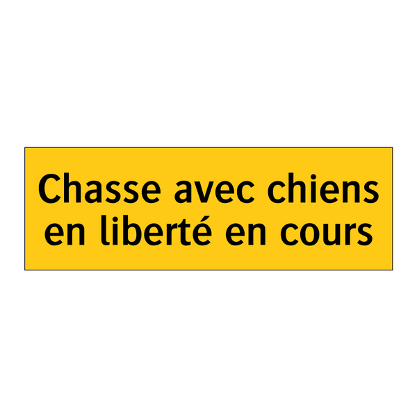 Chasse avec chiens en liberté en cours