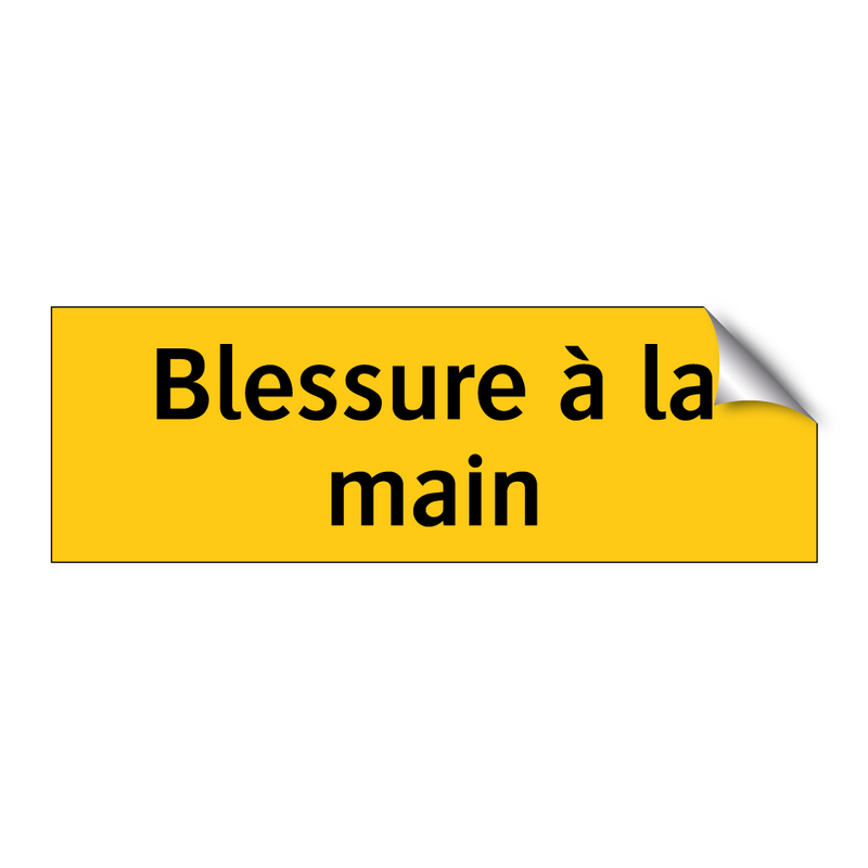 Blessure à la main