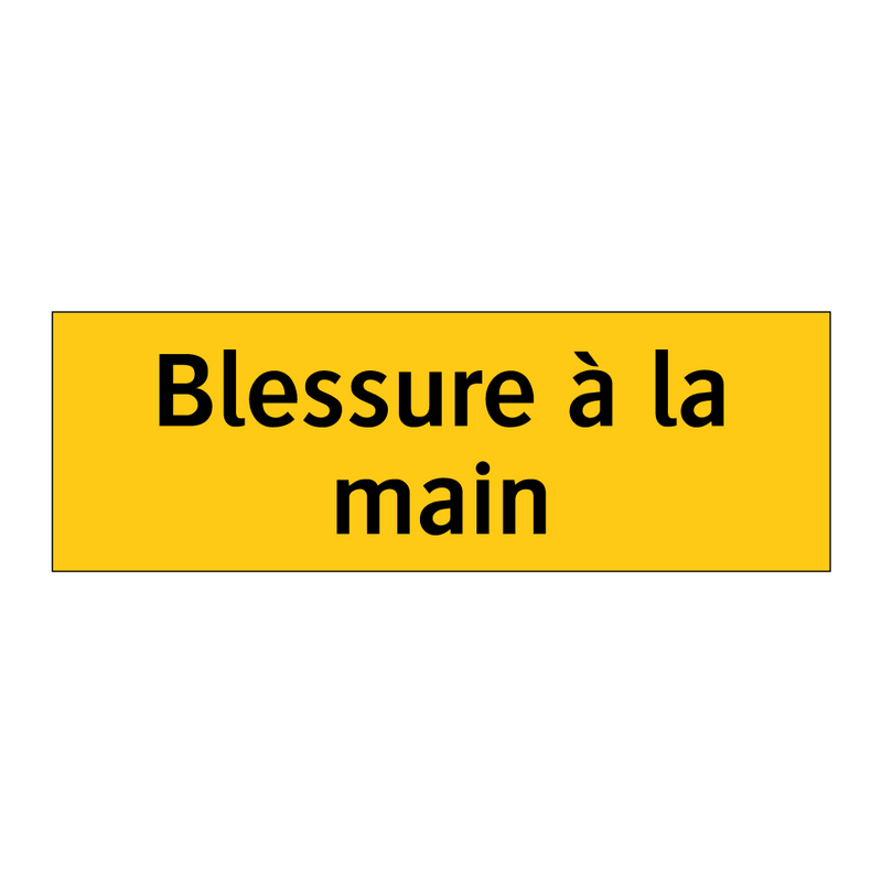 Blessure à la main