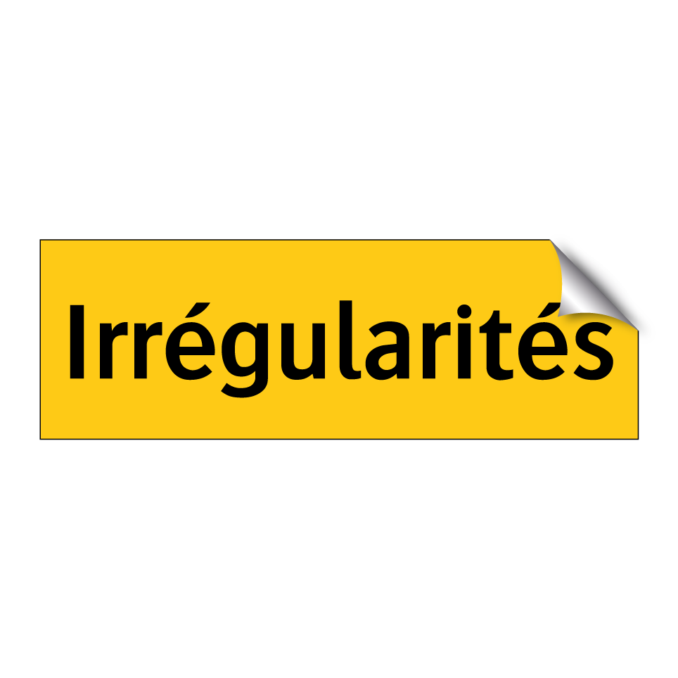 Irrégularités