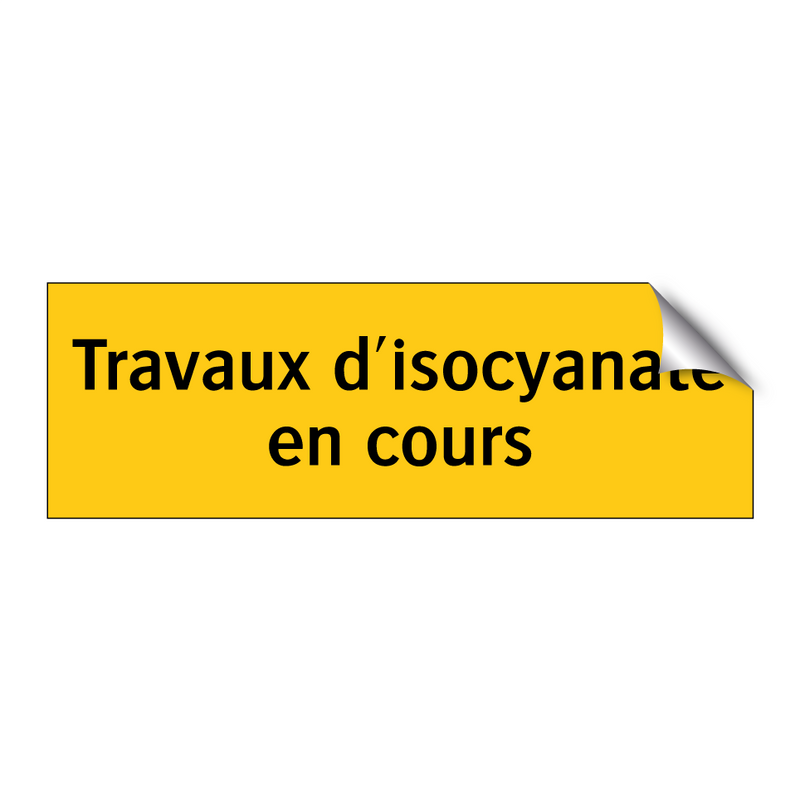 Travaux d'isocyanate en cours