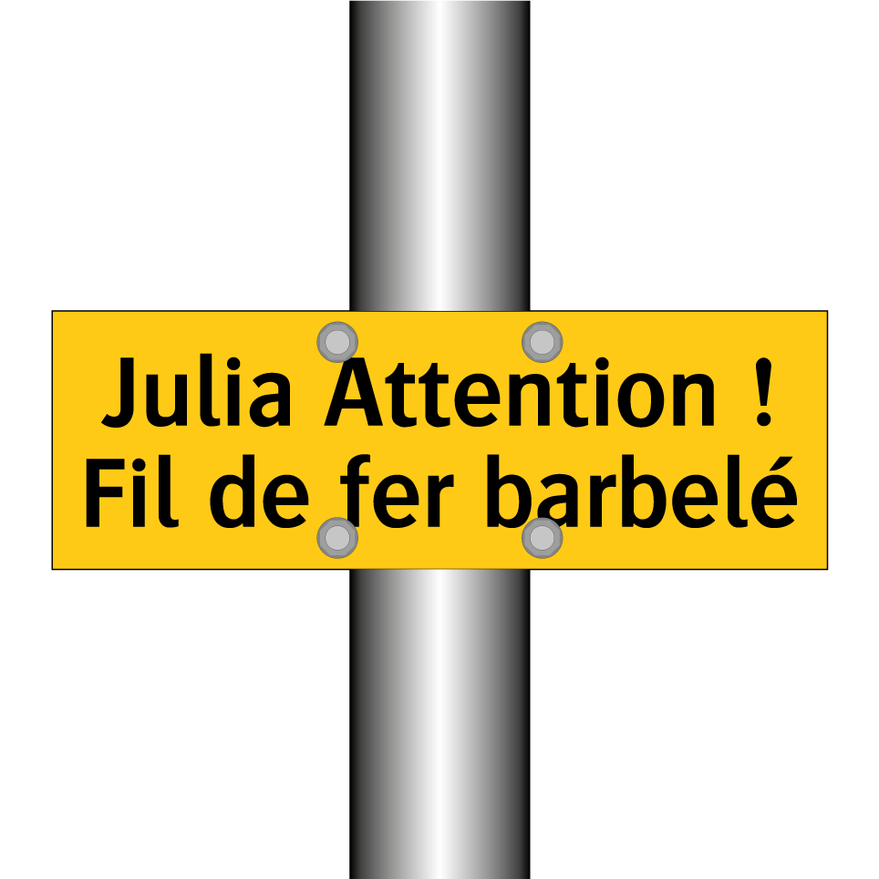 Julia Attention ! Fil de fer barbelé