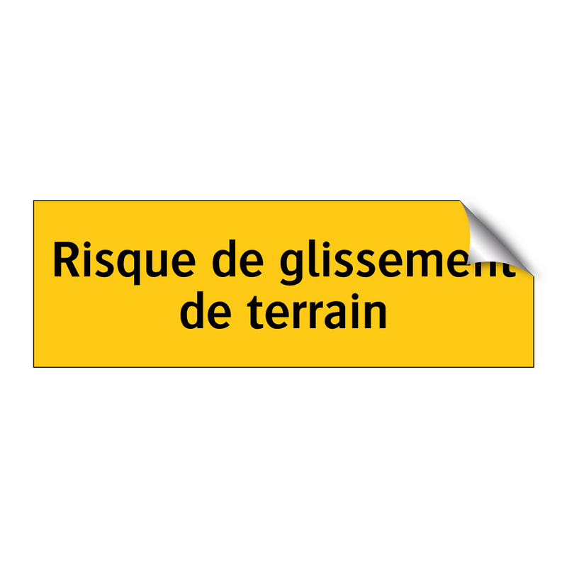 Risque de glissement de terrain