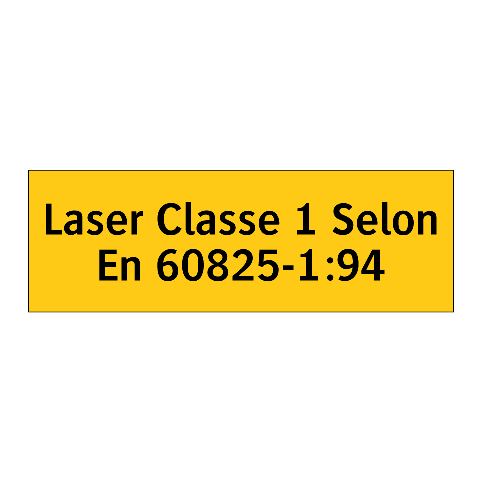 Laser Classe 1 Selon En 60825-1:94