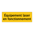 Équipement laser en fonctionnement